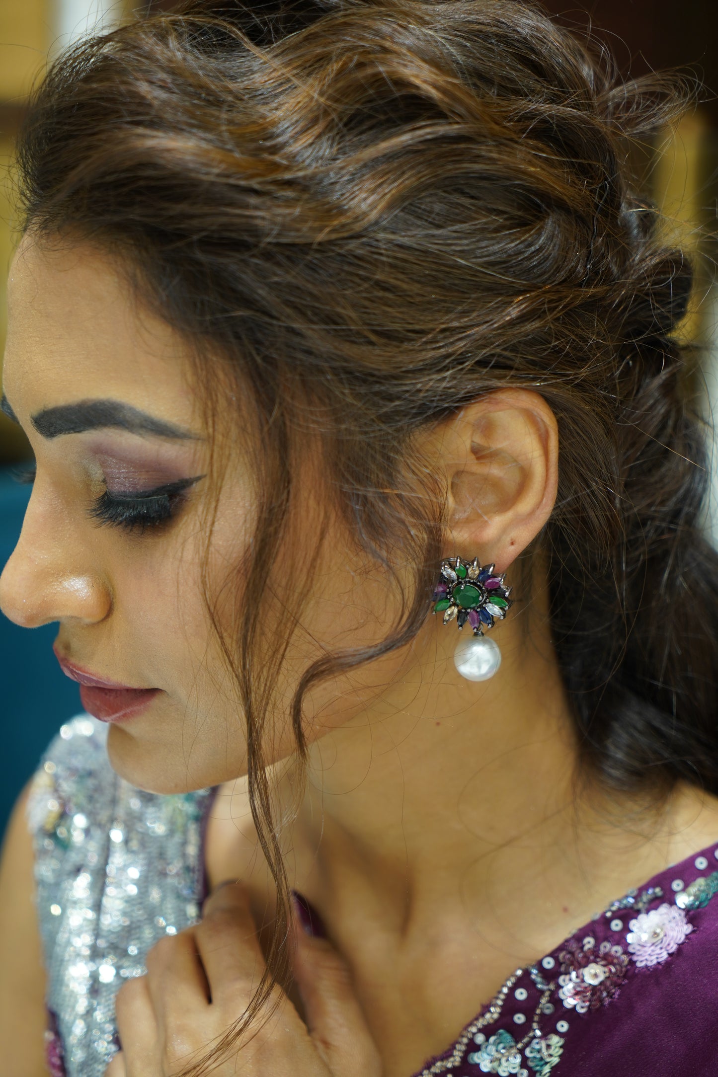 Multi color Sunflower Earrings