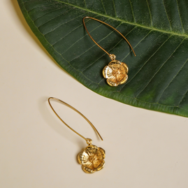 U SHAPE FLOWER EARRINGS