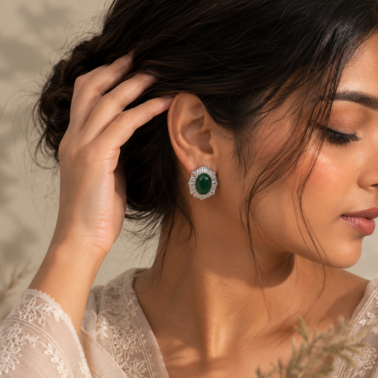 Noor-e-Emerald Earrings