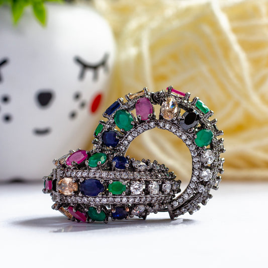 Multicoloured Navratan Hoops