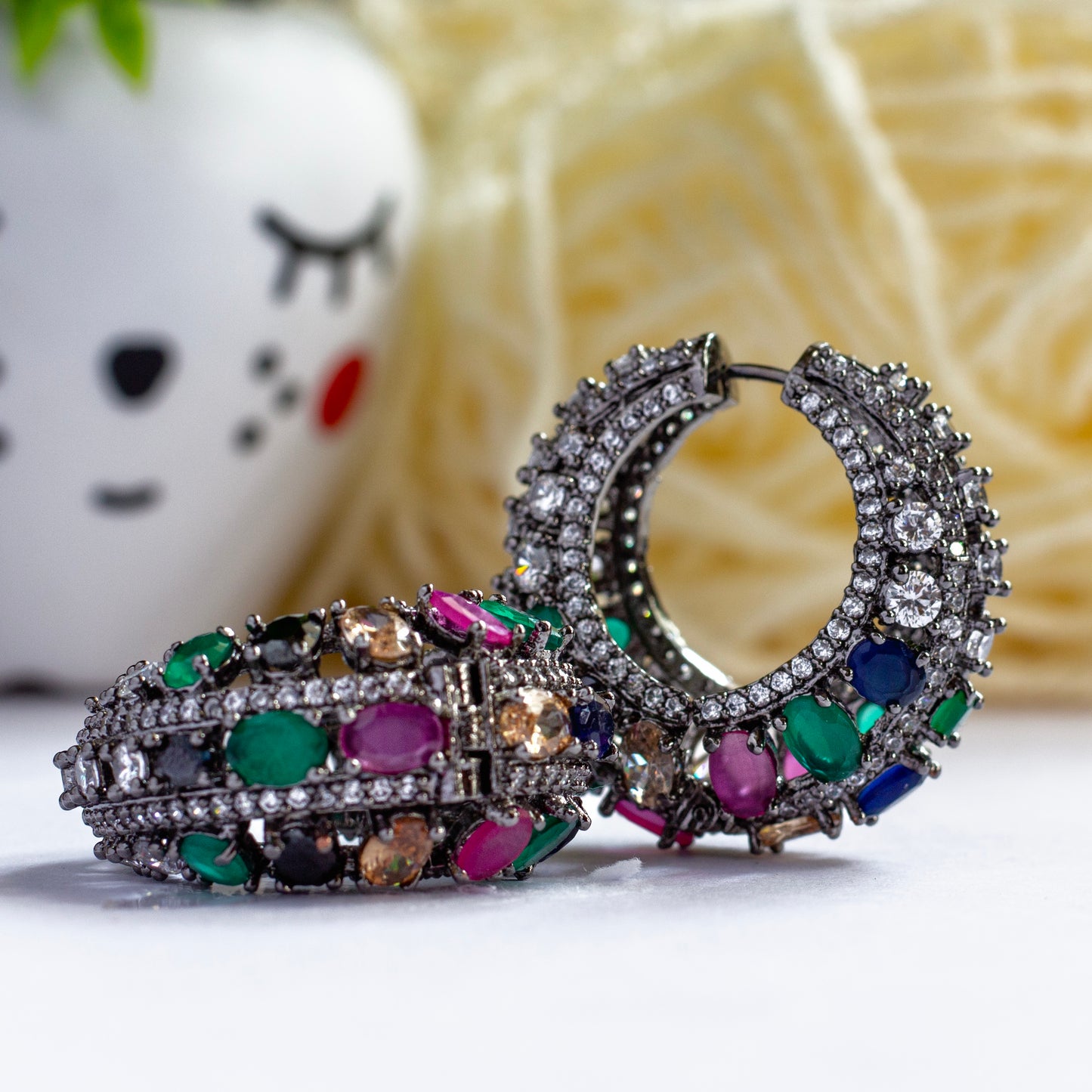 Multicoloured Navratan Hoops