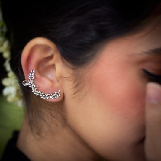 Leaf ear cuffs