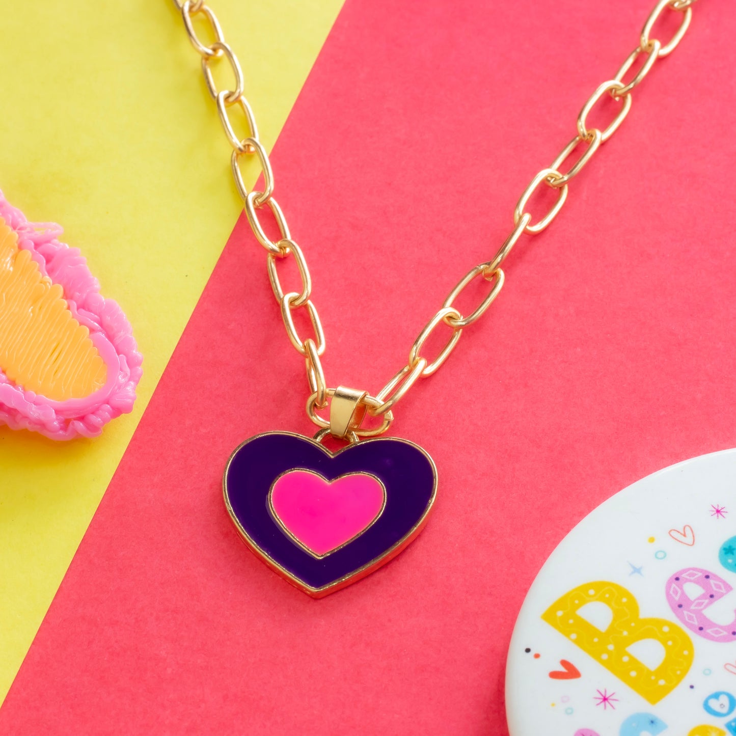 Pink Heart Necklace