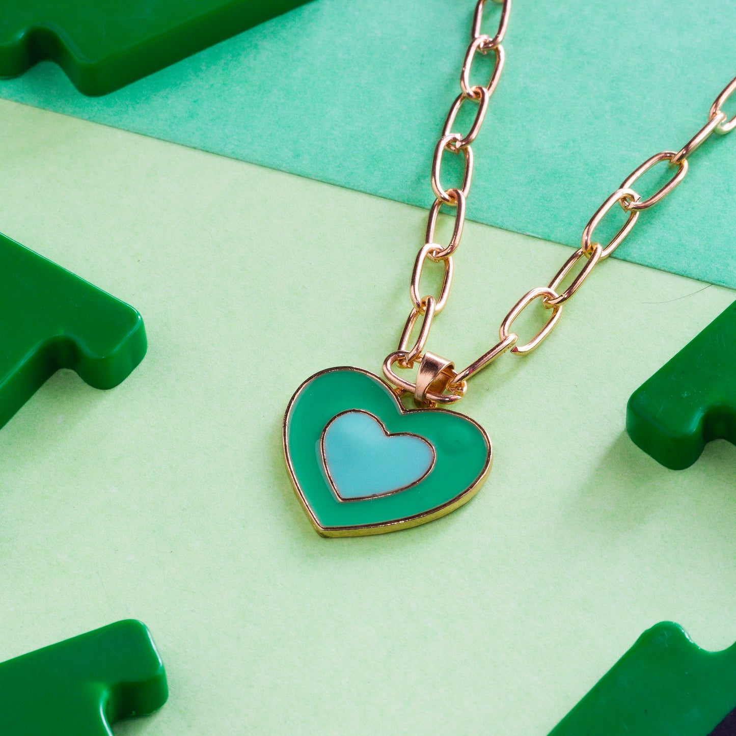 Green Heart Necklace