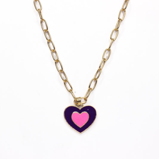 Pink Heart Necklace