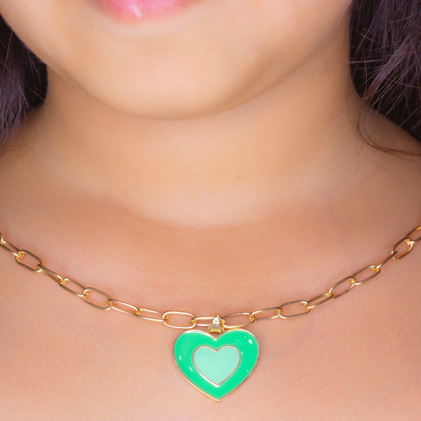 Green Heart Necklace