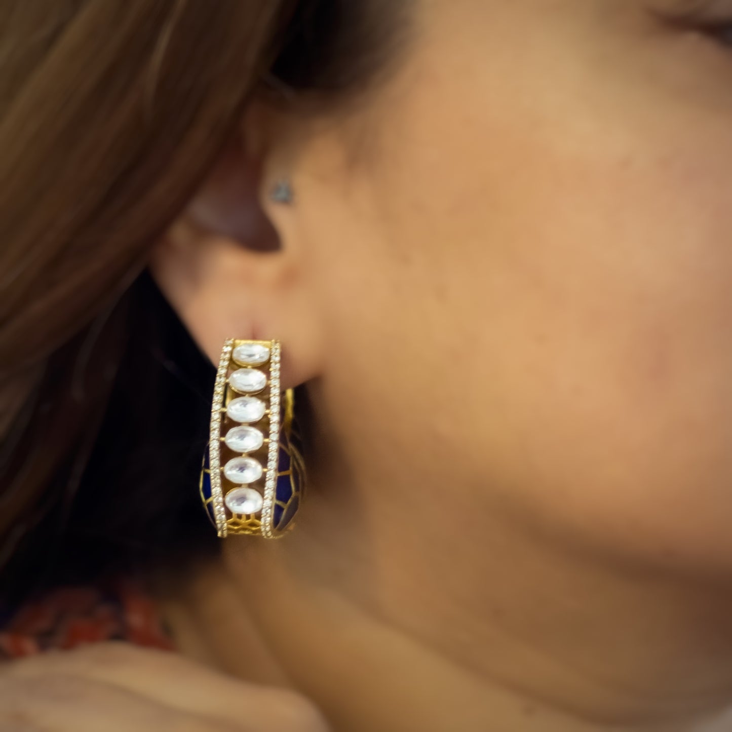 Blue Maharani Earrings