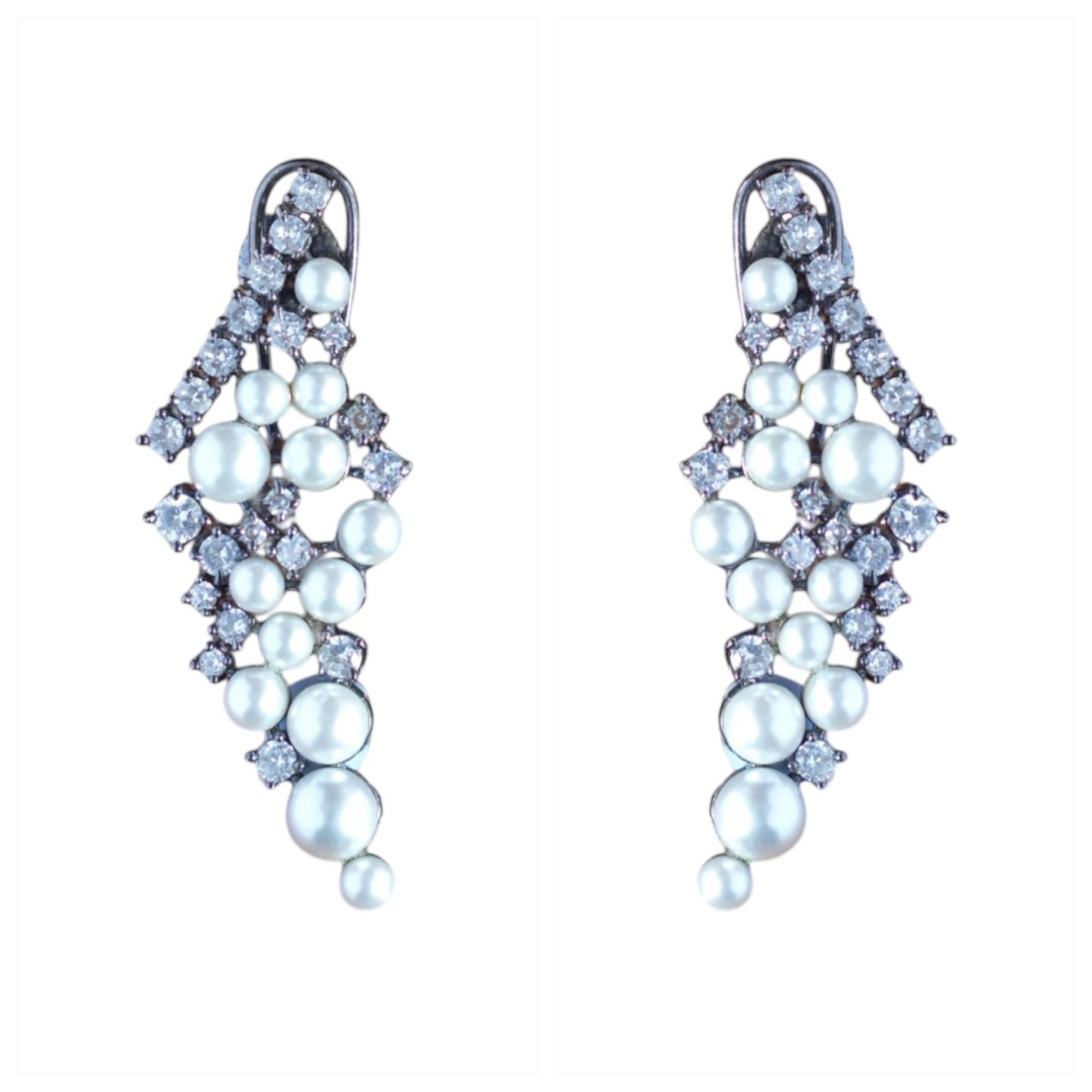 Pearl Cluster Earrings