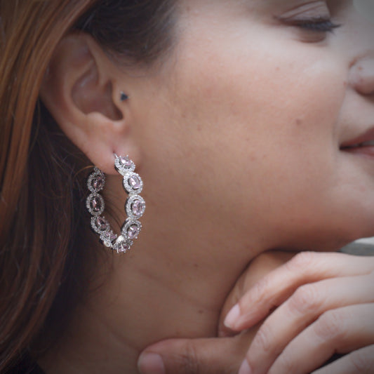 Pink Halo Hoops