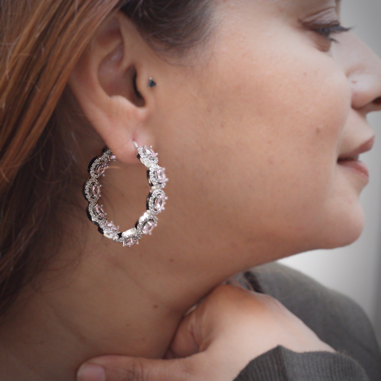 Pink Halo Hoops
