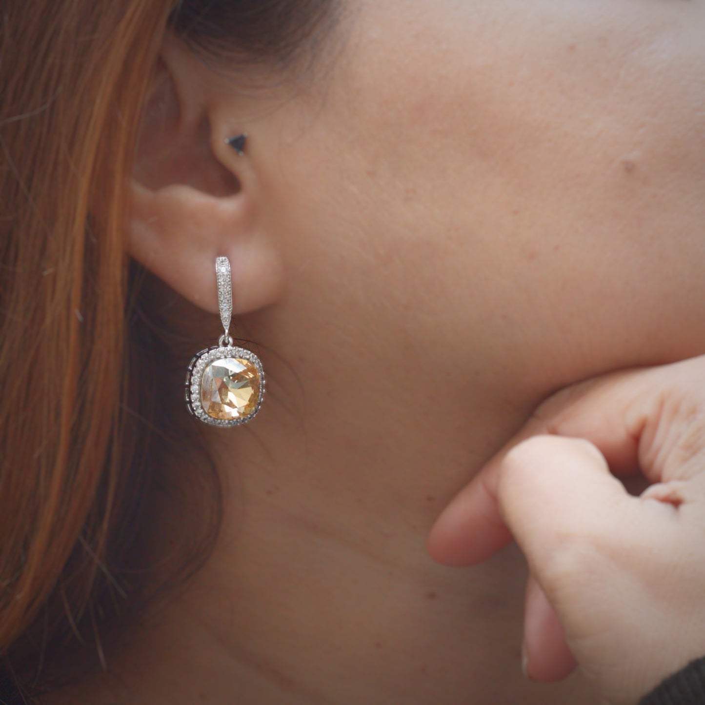 Swarovski Champagne Dream Drop Earrings