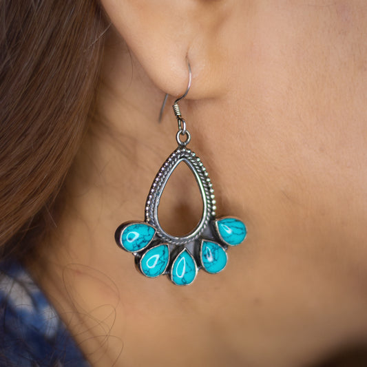 Turquise Rain Drop Earring