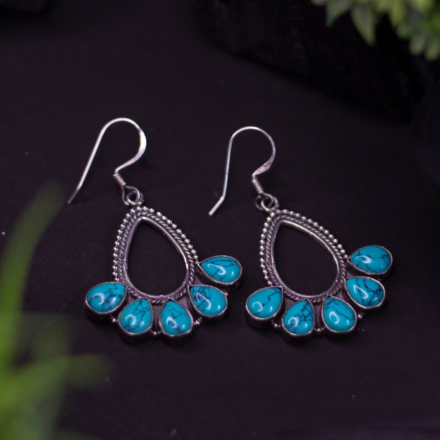 Turquise Rain Drop Earring