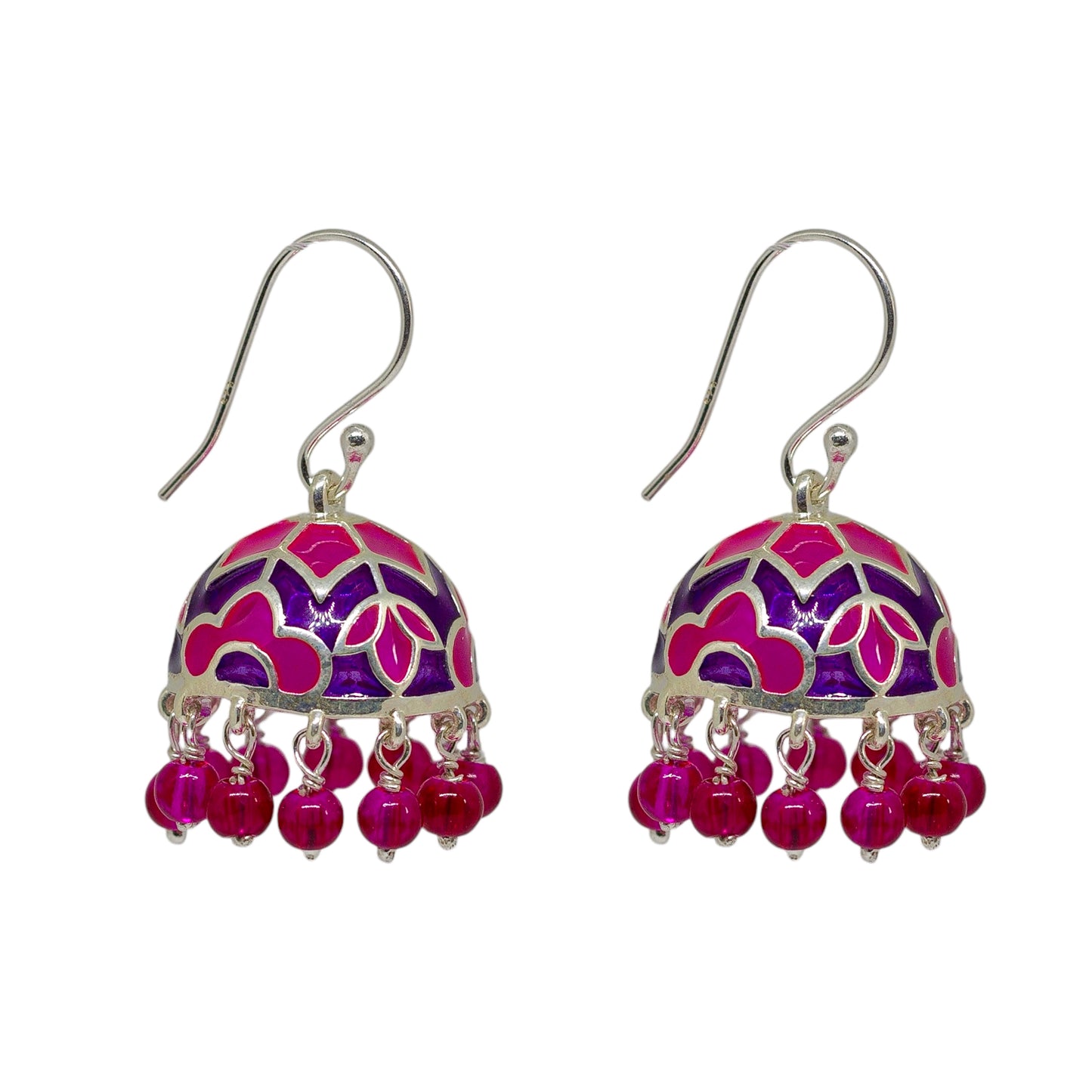 Silver Nargis Jhumkis