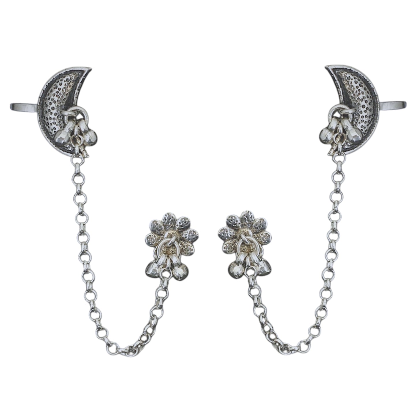 Silver Moon Earcuffs