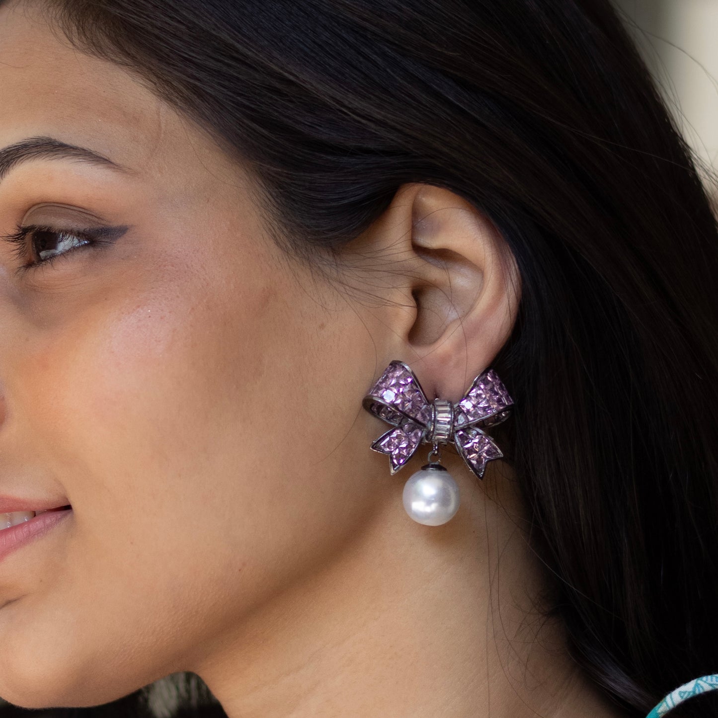 Pink Bow Earrings