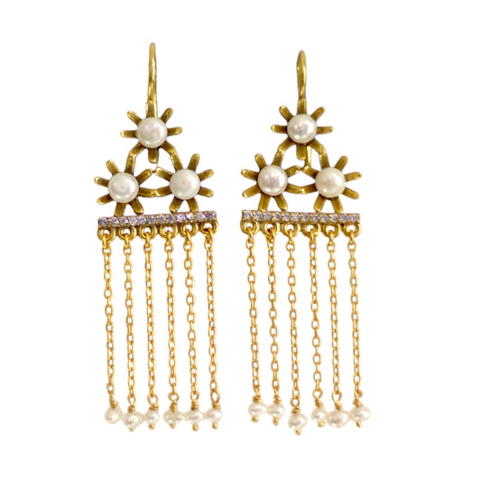 Silver Apsara Earrings