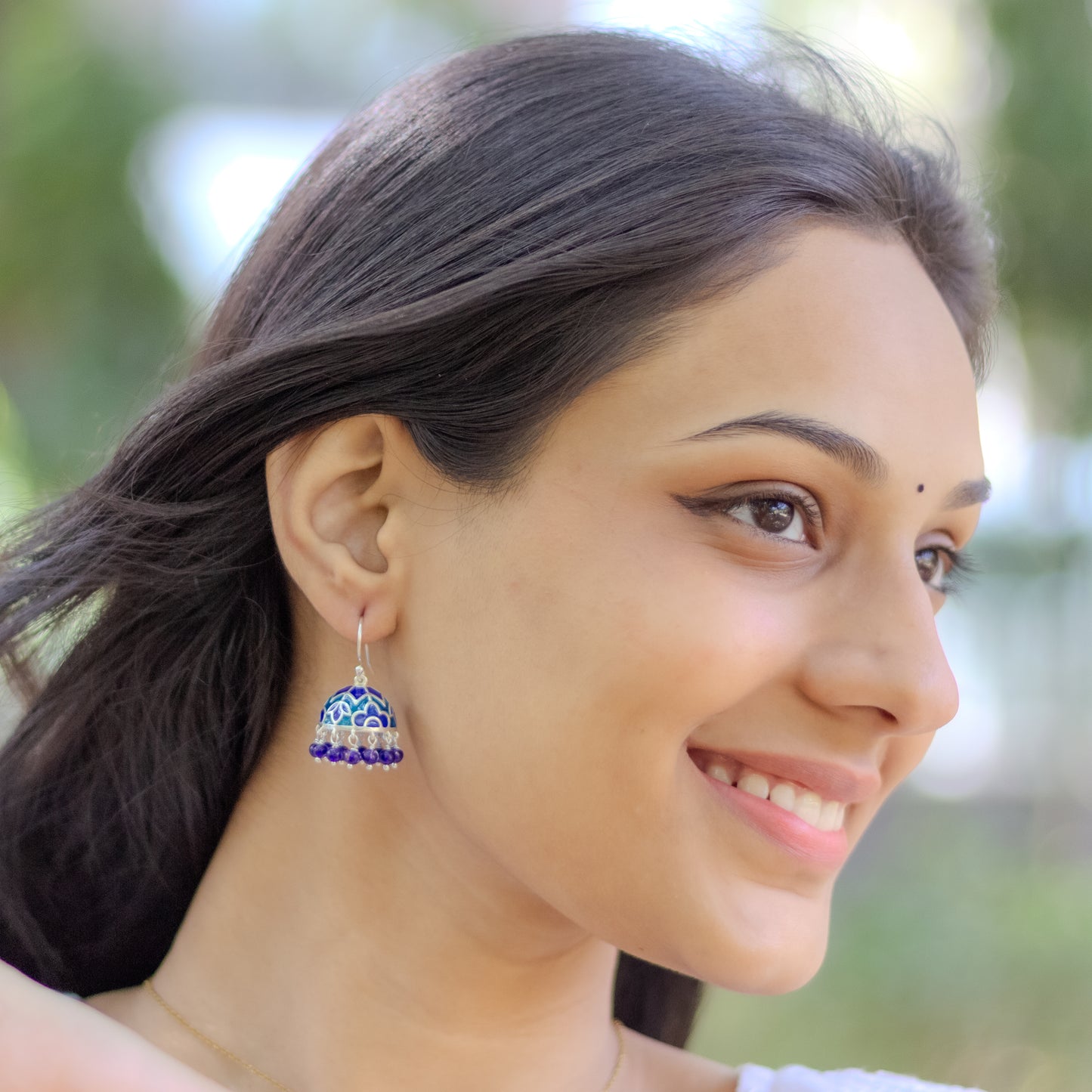 Silver Nutan Jhumkis