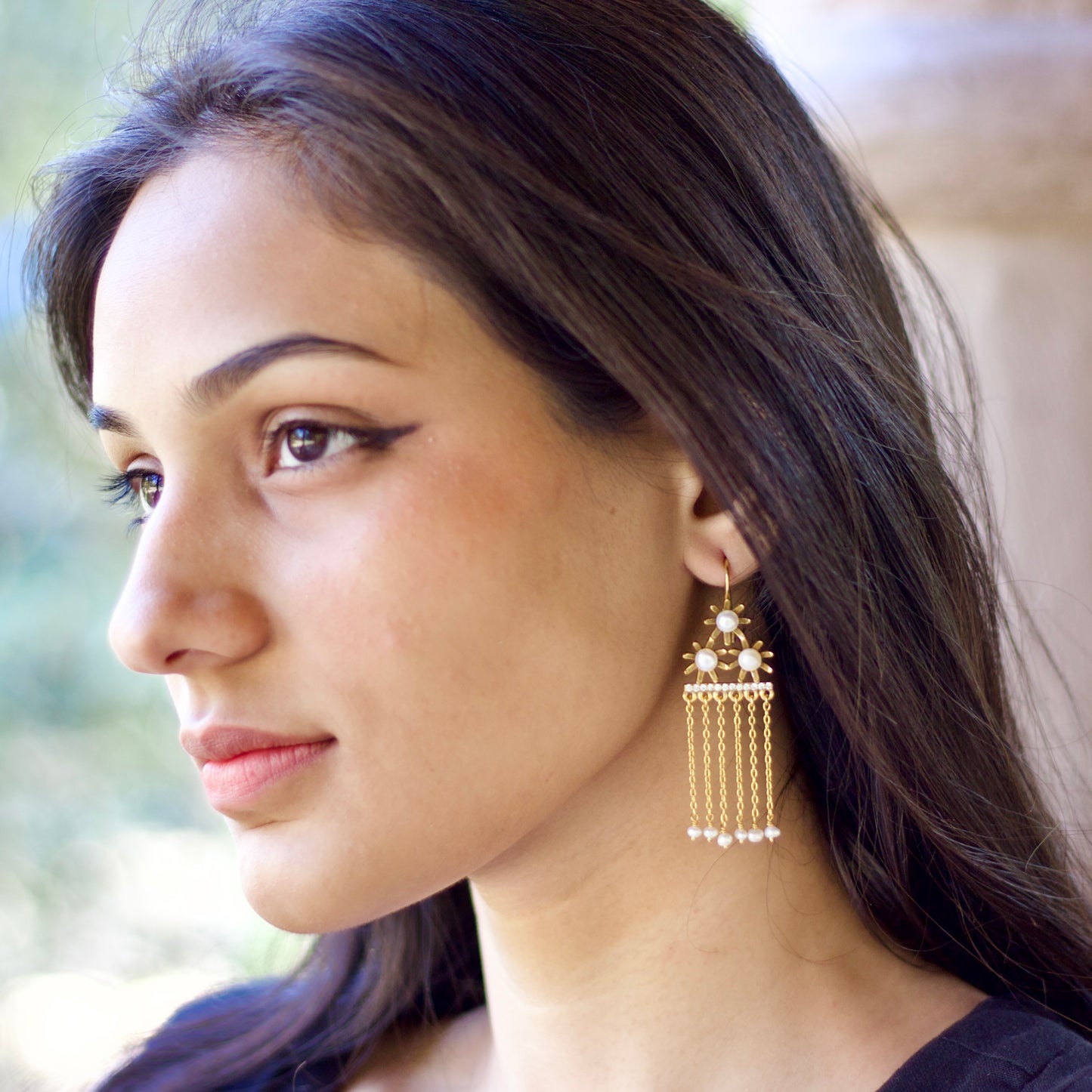 Silver Apsara Earrings