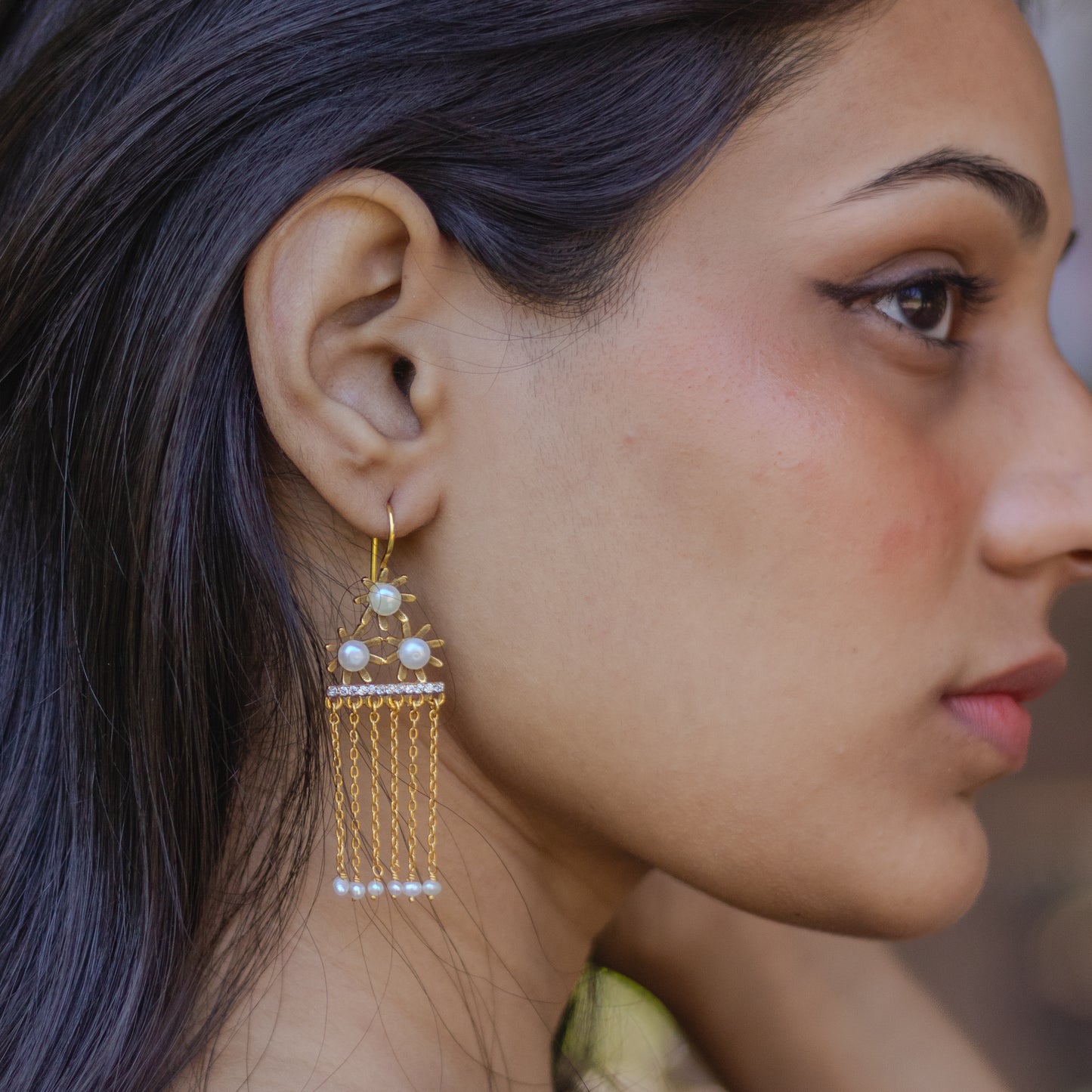 Silver Apsara Earrings