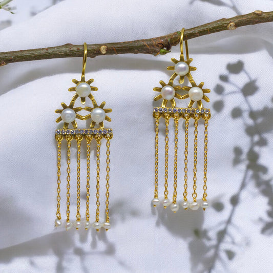 Silver Apsara Earrings