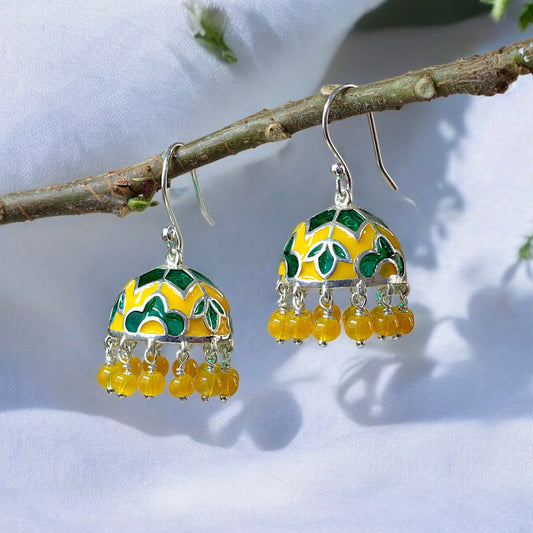 Silver Madhubala Jhumkis