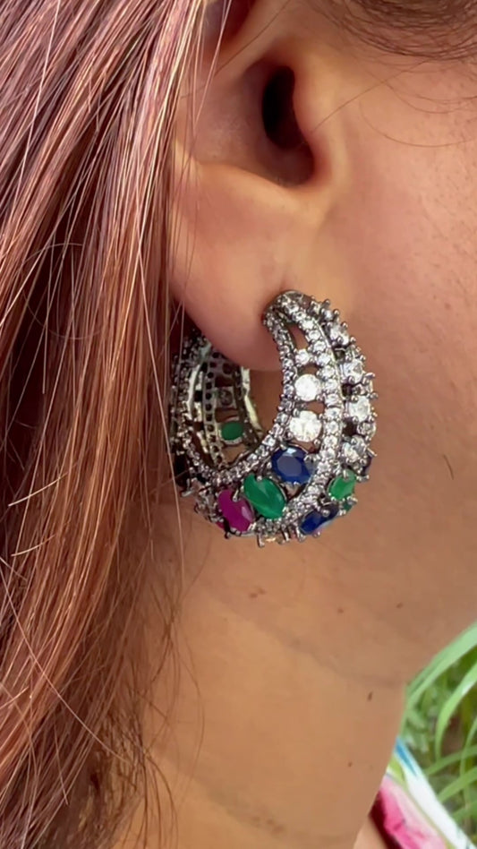 Multicoloured Navratan Hoops