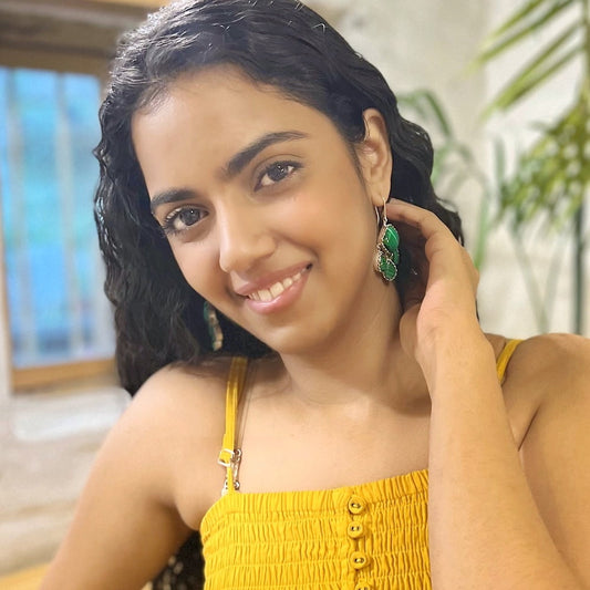 Malachaite Sterling Silver Earring