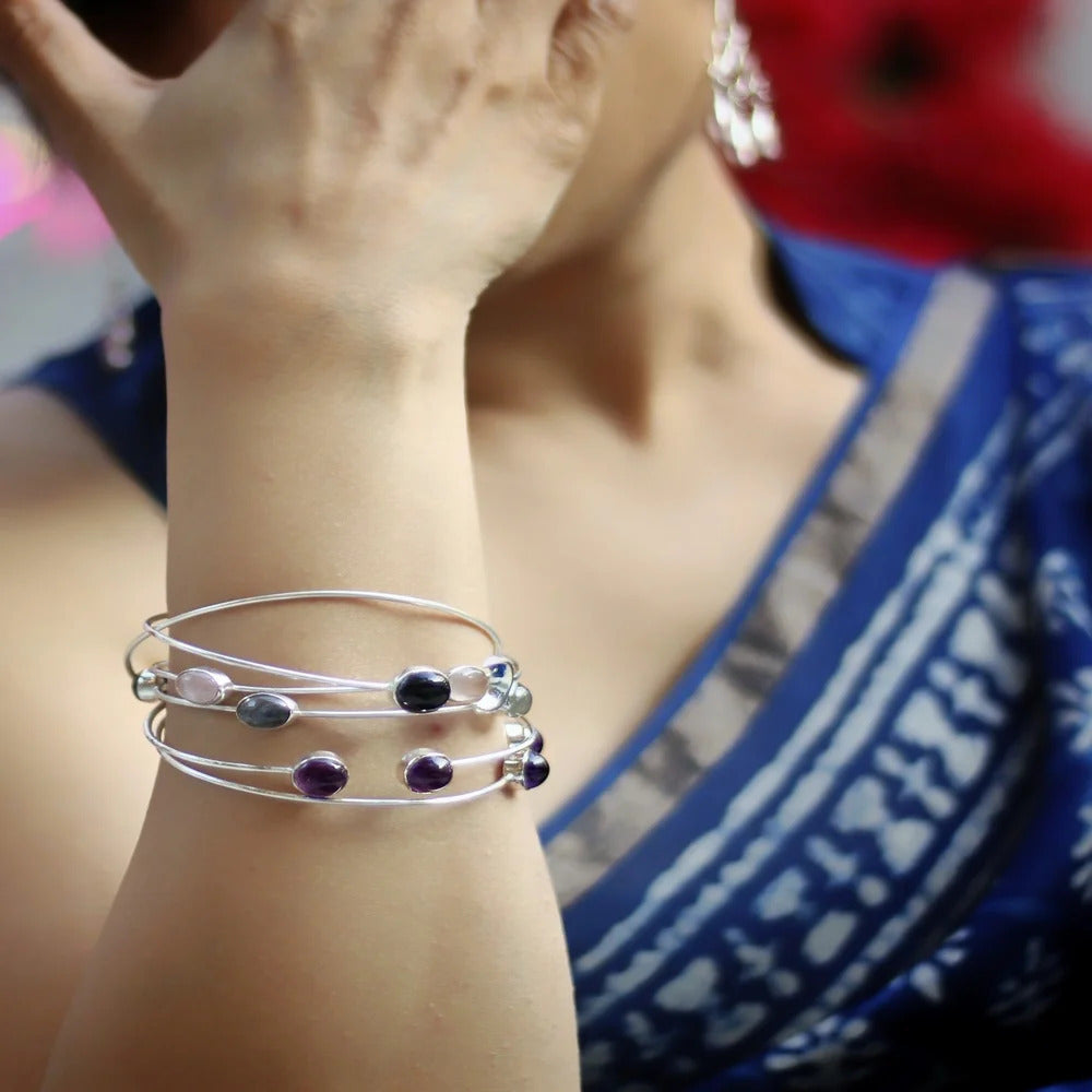 Amethyst Sterling Silver Bracelate
