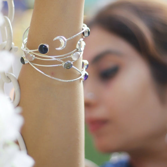 Sun and Moon Sterling Silver Bracelate