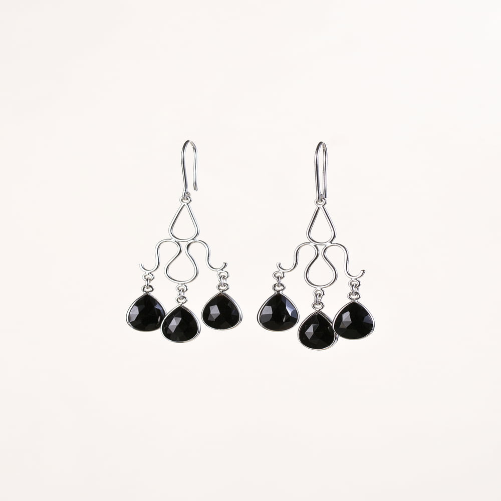 Black Onyx Sterling Silver earring
