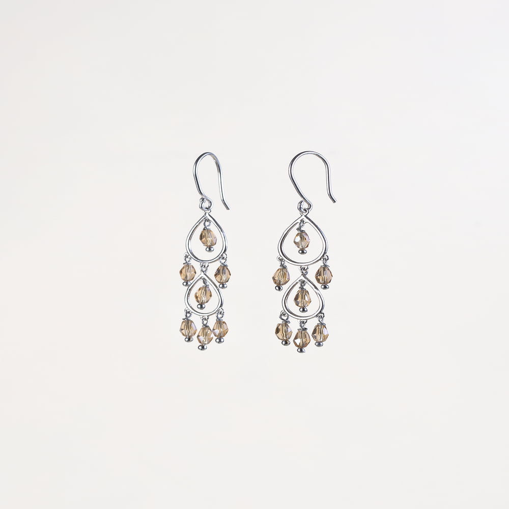 Chandelier Yellow Sterling Silver Earring