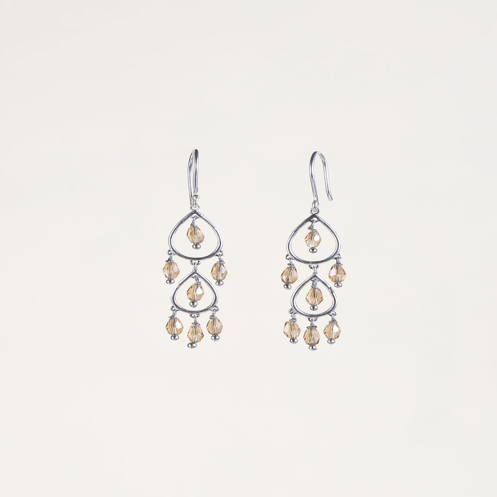 Chandelier Yellow Sterling Silver Earring