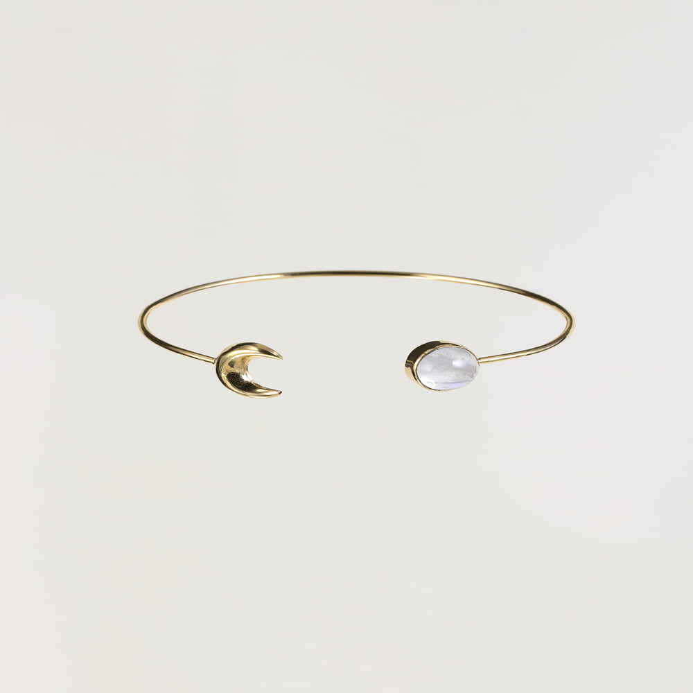 Sun and Moon Gold Finish Bracelate