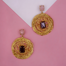 BRASS NEST EARRINGS