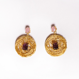 BRASS NEST EARRINGS