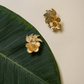 FLOWER WITH LEAF EARRINGS