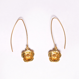 U SHAPE FLOWER EARRINGS