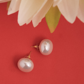 White Pearl Studs