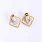 Diamond Shaped Pearl Earrings