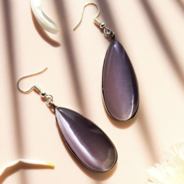 Amethyst Rain Drop Earring