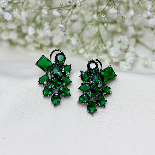 Green Cluster Earrings