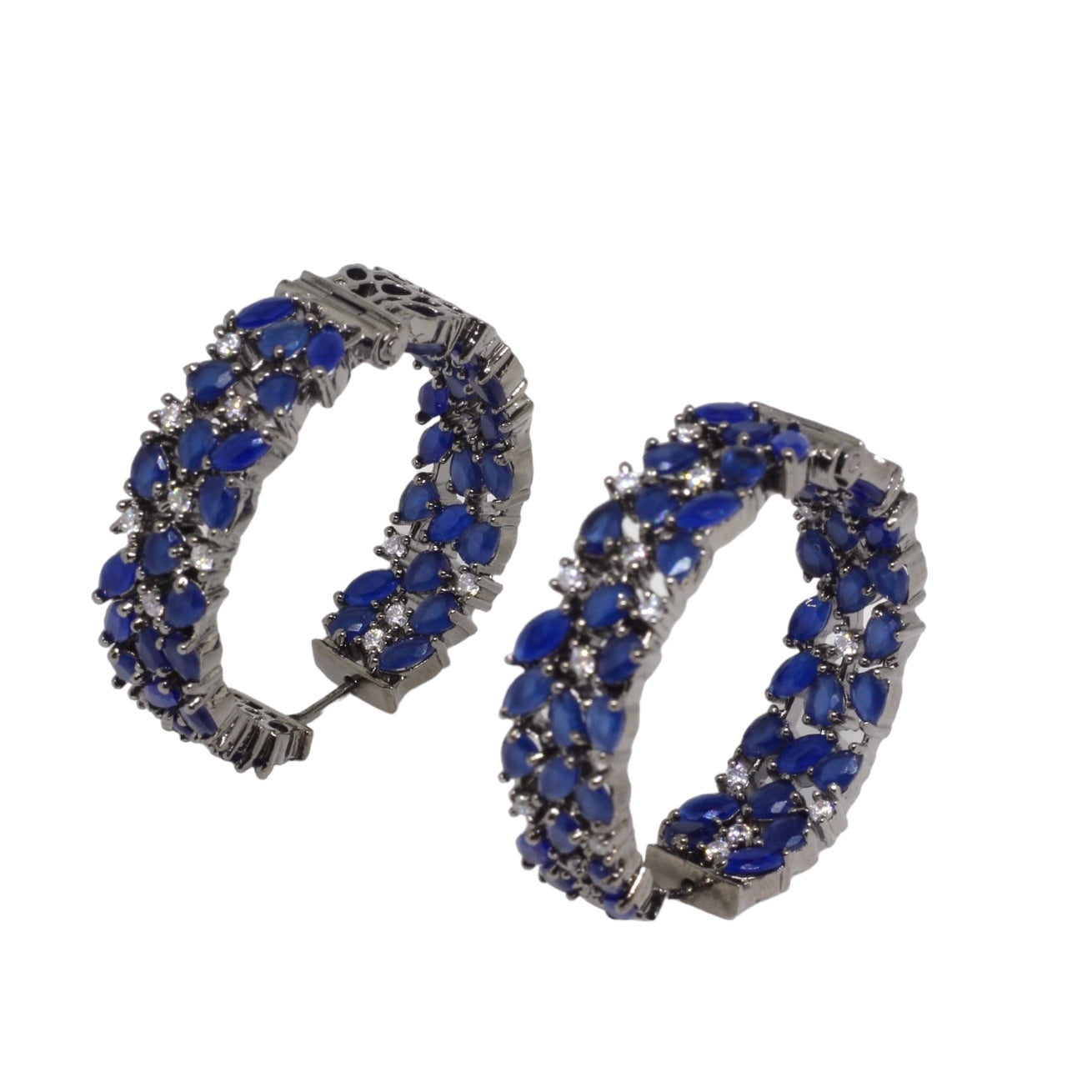 Blue Full Moon Hoops