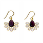 Amethyst petal earring