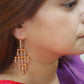 Pink diya earrings