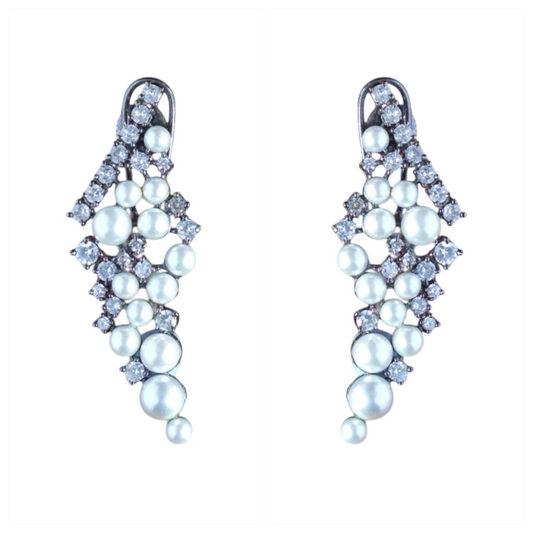 Pearl Cluster Earrings