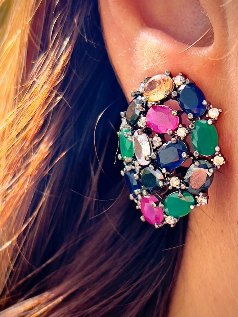 Buy Zoey Multi Colour Polki Pearl Beads Studs Earrings For Women & Girls  Alloy Stud Earring () Online at Best Prices in India - JioMart.