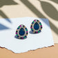 Peacock Crown Studs