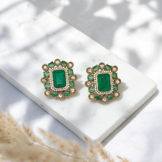 Imperial Emerald Studs