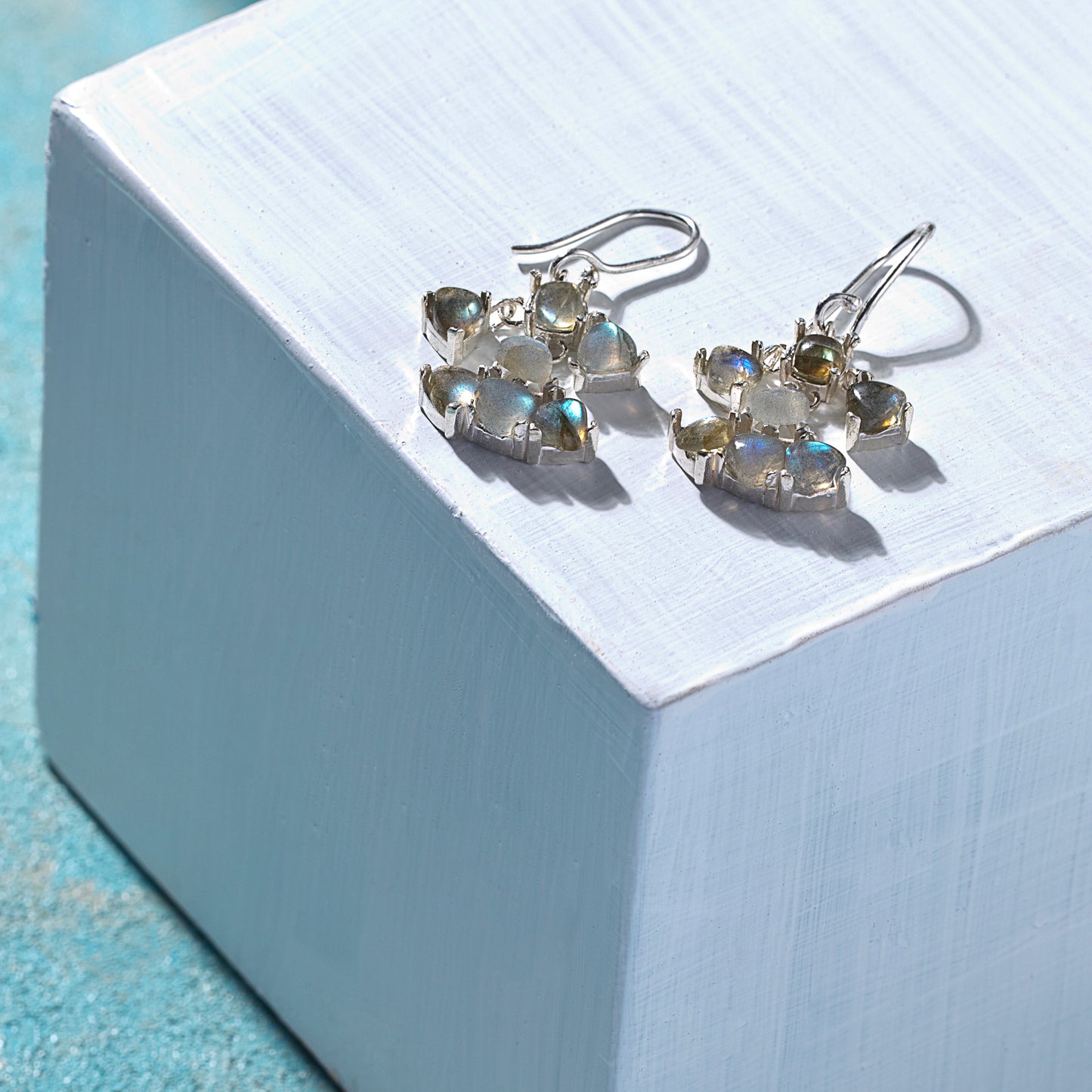 7 Stones Labradorite Sterling Silver Earring